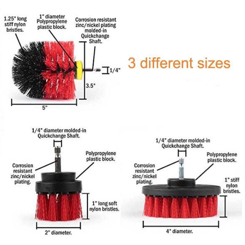 Carlton Hardware™ Drill Brush Attachment (3 PC Set)